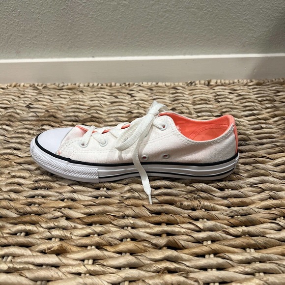 Converse Juniors shoes 4 Chuck Taylor double tongue all star OX‎ Hyper Orange - Picture 5 of 16